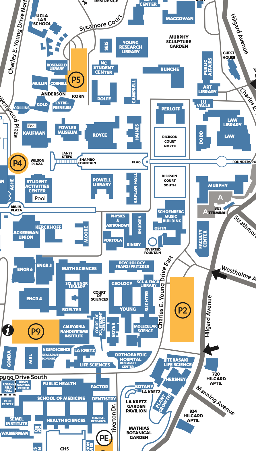 UCLA Campus Map